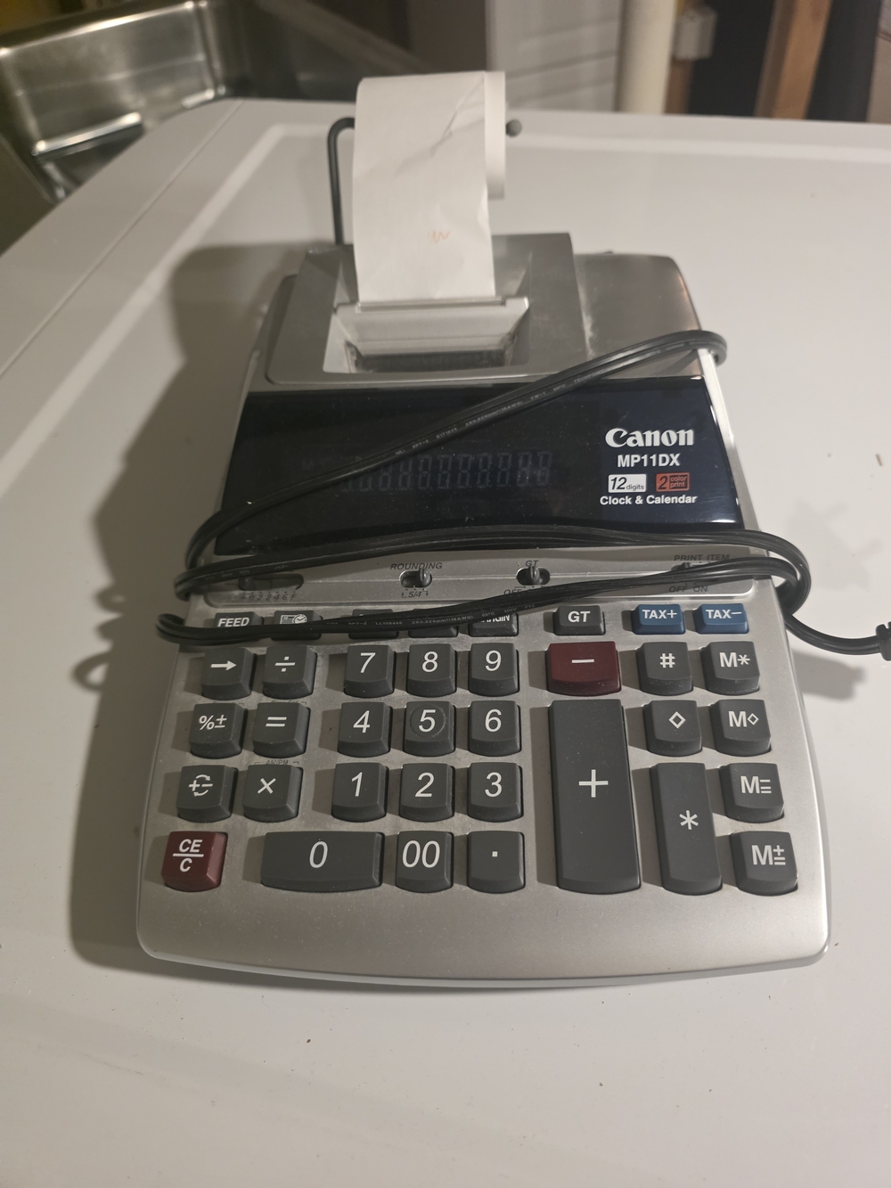 Canon MP11DX Desktop Printing Calculator in Silver and Black